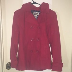 Cherokee red pea coat/Jacket